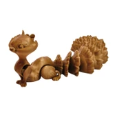 3D Hareketli Sevimli Sincap (Uzun Kuyruk) Oyuncak - Altın kahve - 4