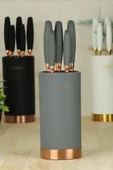 Arow Standlı Lüx Bıçak Seti Gri TR-2655 - 1