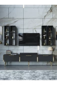 Myniture Home & Living Festival Tv Ünitesi G3002-4-Y1-D1 Gold Antasit - 2