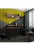 Myniture Home & Living Demir Ayaklı Icon Çalışma Masası  Bilgisayar Masası Ofis Ders Yemek Masası 60x120cm Çırağan M2-3 - 1