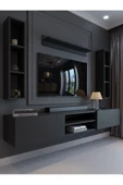 Myniture Home & Living Festival Tv Ünitesi Q13009-4 Antrasit Duvara Monte tv sehpası - 1