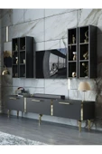 Myniture Home & Living Festival Tv Ünitesi G3002-4-Y1-D1 Gold Antasit - 1