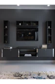 Myniture Home & Living Festival Tv Ünitesi S13006-4 Antrasit Silver Duvara Monte tv sehpası thumbnail 2