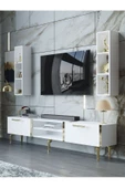 Myniture Home & Living Festival Tv Ünitesi G3000-1-Y1-D1 Gold Beyaz - 1