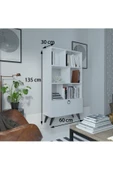 Myniture Home & Living Festival Raflı Kitaplık Dolaplı Kitaplık Beyaz - 3