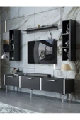 Myniture Home & Living Festival Tv Ünitesi S3008-7-Y1-D1 Silver Siyah thumbnail 1