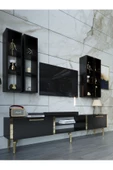 Myniture Home & Living Festival Tv Ünitesi G3001-7-Y1-D1 Gold Siyah thumbnail 3