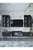 Myniture Home & Living Festival Tv Ünitesi S3001-4-Y1-D1 Silver Antasit - 2