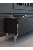 Myniture Home & Living Festival Tv Sehpası G3817-4-Y1-P1 Antrasit Gold Metal Kulp - 4