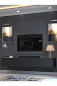 Myniture Home & Living Festival Tv Sehpası DV-Q17-4 Antrasit Minifiks Bağlantı Duvara Monte Tv Ünitesi - 3
