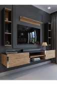Myniture Home & Living Festival Tv Ünitesi Antrasit A. Çam Silver Duvara Monte tv sehpası - 1