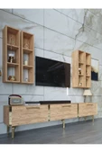 Myniture Home & Living Festival Tv Ünitesi G3002-6-Y1-D1 Gold A. Çam thumbnail 3