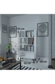 Myniture Home & Living Festival Raflı Kitaplık Kaliteli Kitaplık Beyaz - 2