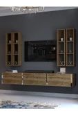 Myniture Home & Living Festival Tv Ünitesi S13002-2 İstanbul Ceviz Silver Duvara Monte tv sehpası thumbnail 3
