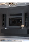 Myniture Home & Living Festival Tv Ünitesi Q13008-4 Antrasit Duvara Monte tv sehpası thumbnail 3
