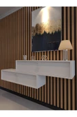 Myniture Home & Living Lüks Dresuar İkili Beyaz - Silver Kulp - 2