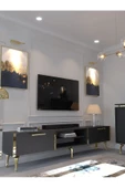 Myniture Home & Living Festival Tv Sehpası ve Konsol Antrasit Gold G-SET-1-4 thumbnail 2