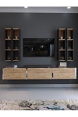 Myniture Home & Living Festival Tv Ünitesi S13002-4-6 Antrasit  A. Çam Silver Duvara Monte tv sehpası thumbnail 2