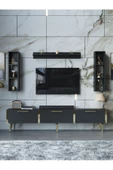 Myniture Home & Living Festival Tv Ünitesi G3008-4-Y1-D1 Gold Antasit thumbnail 2
