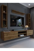 Myniture Home & Living Festival Tv Ünitesi Q13009-2 İstanbul Ceviz Duvara Monte tv sehpası - 1