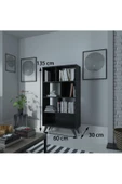 Myniture Home & Living Festival Raflı Kitaplık Kaliteli Kitaplık Antrasit - 2