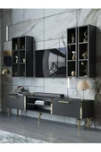 Myniture Home & Living Festival Tv Ünitesi G3001-4-Y1-D1 Gold Antasit thumbnail 1