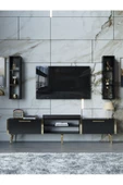 Myniture Home & Living Festival Tv Ünitesi G3000-7-Y1-D1 Gold Siyah - 2