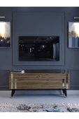 Myniture Home & Living Festival Tv Ünitesi G6302-2 Ceviz Gold 120 Cm Tv Sehpası Minifiks Bağlantı Dışarıdan Vida Gözükmez - 2