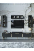 Myniture Home & Living Festival Tv Ünitesi G3007-4-Y1-D1 Gold Antasit thumbnail 2