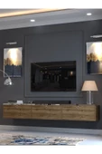 Myniture Home & Living Festival Tv Sehpası DV-Q17-SPVC-2 Silver Ceviz Minifiks Bağlantı Duvara Monte Tv Ünitesi - 3