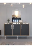 Myniture Home & Living Festival Tv Sehpası ve Konsol Ant. Çam Silver S-SET-1-4-6 - 4