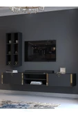 Myniture Home & Living Festival Tv Ünitesi G13000-4 Antrasit Gold Duvara Monte tv sehpası - 3