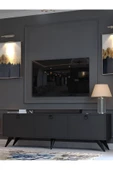 Myniture Home & Living Festival Tv Sehpası M1001-4 Antrasit Minifiks Bağlantı Dışarıdan Vida Gözükmez - 3