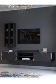 Myniture Home & Living Festival Tv Ünitesi S13000-4 Antrasit Silver Duvara Monte tv sehpası thumbnail 3