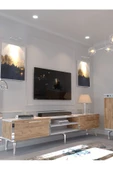 Myniture Home & Living Festival Tv Sehpası ve Konsol Beyaz Çam Silver S-SET-1-6 - 2