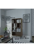 Myniture Home & Living Festival Raflı Kitaplık Kaliteli Kitaplık Ceviz - 2