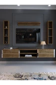 Myniture Home & Living Festival Tv Ünitesi S13009-2 İstanbul Ceviz Silver Duvara Monte tv sehpası - 2