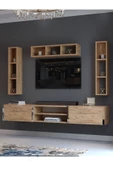 Myniture Home & Living Festival Tv Ünitesi S13006-6 Atlantik Çam Silver Duvara Monte tv sehpası - 3