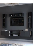 Myniture Home & Living Festival Tv Ünitesi S13006-4 Antrasit Silver Duvara Monte tv sehpası thumbnail 3