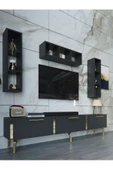 Myniture Home & Living Festival Tv Ünitesi G3007-4-Y1-D1 Gold Antasit thumbnail 3