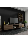 MobilyaFırsat Ideal Tv Ünitesi Duvar Raflı Q7800-2 Ceviz - 1