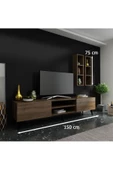 MobilyaFırsat Ideal Tv Ünitesi Duvar Raflı Q7800-2 Ceviz - 2