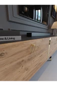 Myniture Home & Living Festival Tv Sehpası G3817-4-6 Gold Antrasit A. Çam - 4