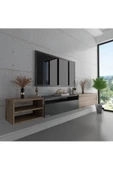 Myniture Home & Living Duvara Monte Tv Sehpası S6111-7 Çırağan Antrasit Çırağan thumbnail 1