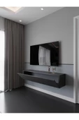 Myniture Home & Living Duvara Monte Tv Sehpası Antrasit S6205-4 thumbnail 2