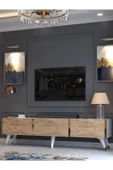 Myniture Home & Living Festival Tv Sehpası G3817-6-1 Gold Beyaz Atlantik Çam - 3