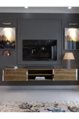 Myniture Home & Living Festival Duvara Monte Tv Sehpası Ceviz S10009-2 Silver thumbnail 2