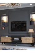 Myniture Home & Living Festival Tv Sehpası G3830-4-6 Gold Antrasit A. Çam thumbnail 3