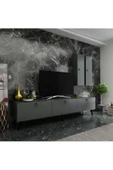MobilyaFırsat Ideal Tv Ünitesi Duvar Raf Ve Dolaplı Q7819-4 Antrasit thumbnail 1