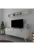 Myniture Home & Living Icon Raflı Tv Ünitesi Q3029-1 Kulplu Dolaplı Modern Tv Sehpası thumbnail 1